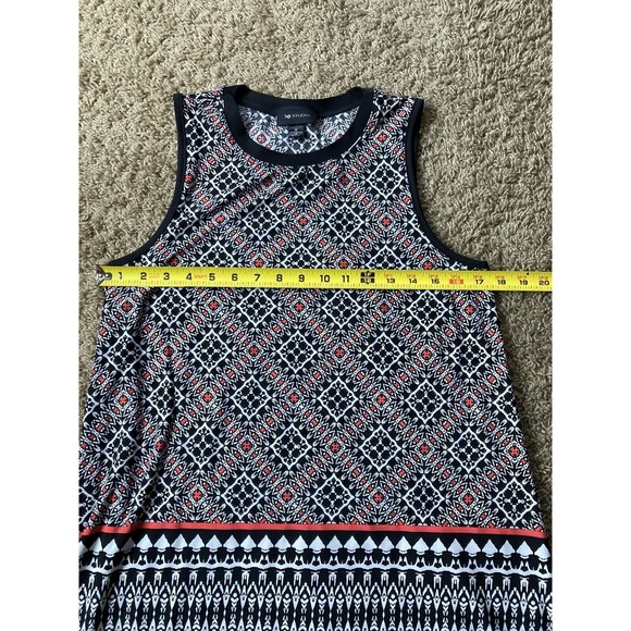 AB Studio Black and White Sleeveless Tank Top - Picture 5 of 8